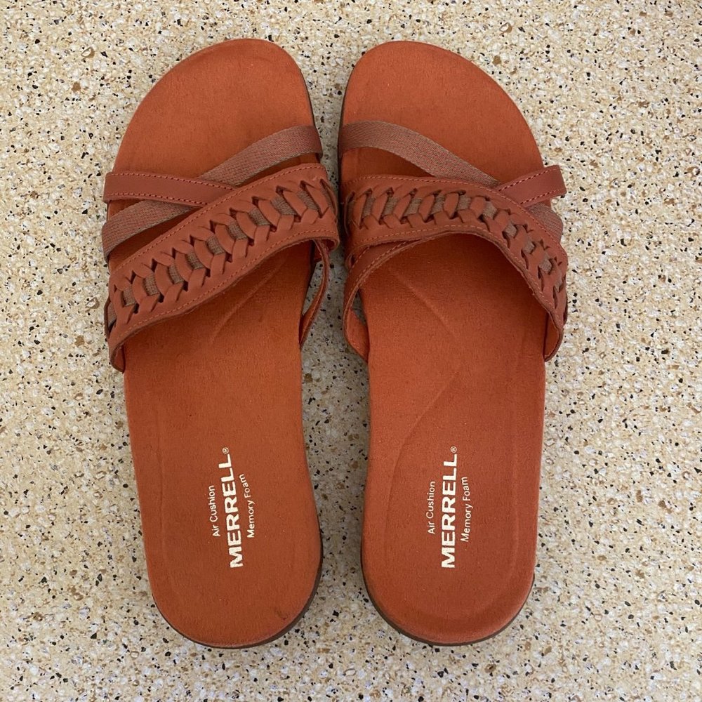 NWOT Merrell Around Town Slide Slide Redwood Sandal US Women Size 8 - Picture 6 of 10